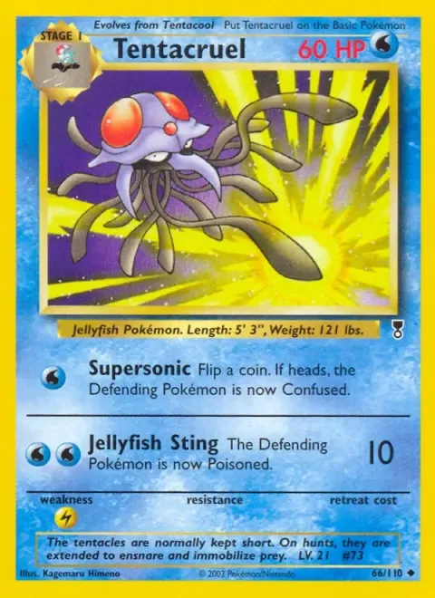 Carte Pokémon Tentacruel 066/110, extension Legendary Collection (sortie anglaise)