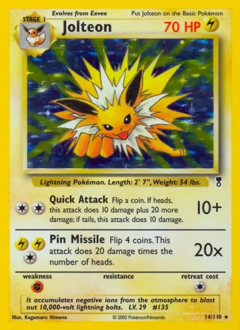 Carte Pokémon Voltali 014/110, extension Legendary Collection (sortie anglaise)