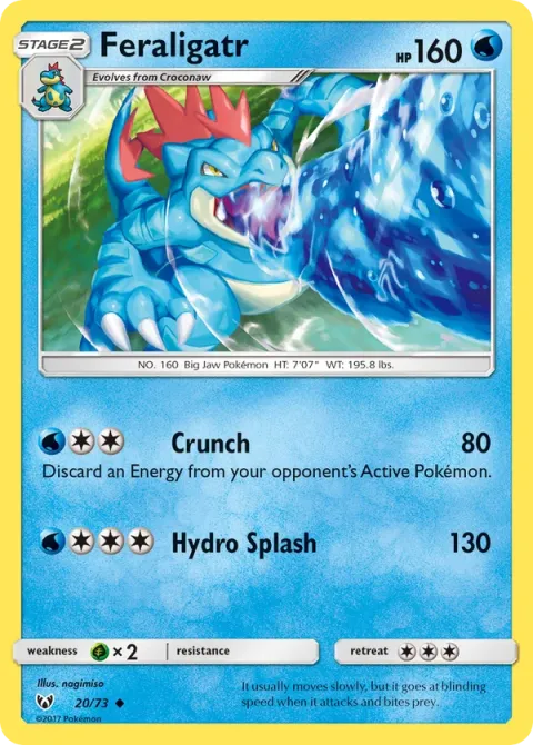 Carte Pokémon Aligatueur 020/073, extension Légendes Brillantes