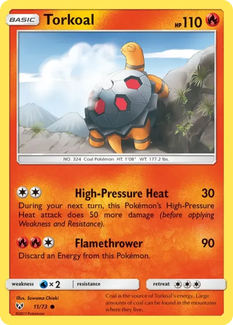 Carte Pokémon Chartor 011/073, extension Légendes Brillantes