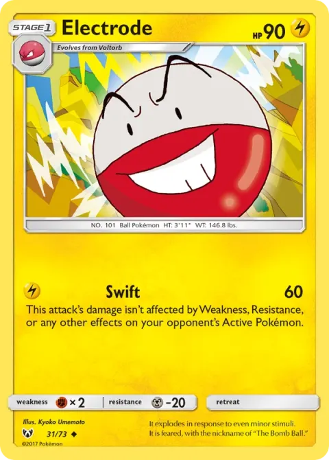 Carte Pokémon Électrode 031/073, extension Légendes Brillantes