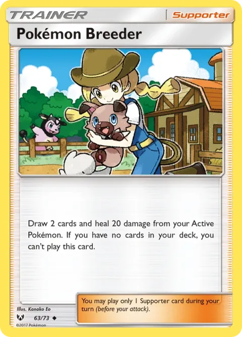 Carte Pokémon Éleveuse de Pokémon 063/073, extension Légendes Brillantes