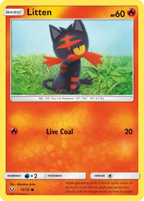Carte Pokémon Flamiaou 015/073, extension Légendes Brillantes