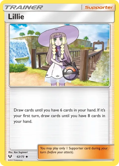 Carte Pokémon Lilie 062/073, extension Légendes Brillantes