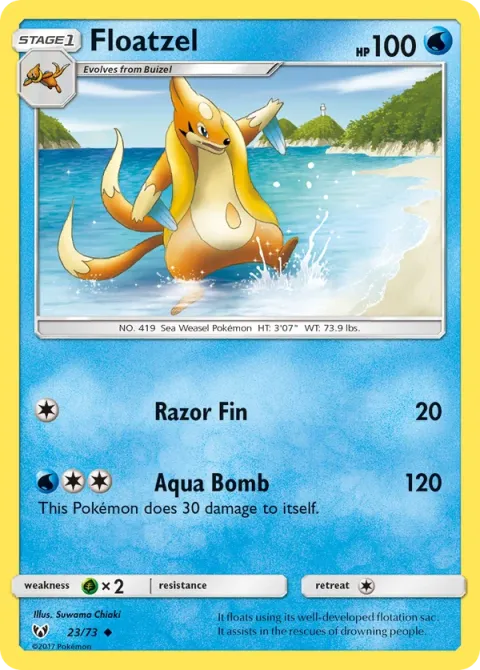Carte Pokémon Mustéflott 023/073, extension Légendes Brillantes