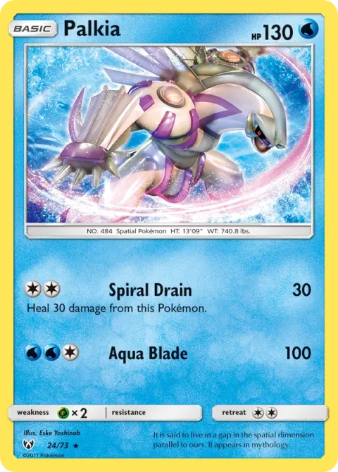 Carte Pokémon Palkia 024/073, extension Légendes Brillantes