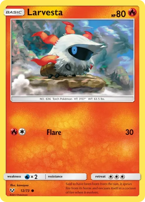 Carte Pokémon Pyronille 012/073, extension Légendes Brillantes
