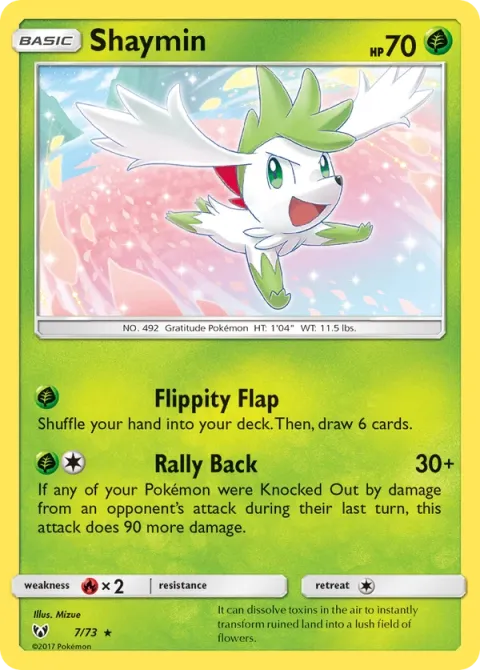 Carte Pokémon Shaymin 007/073, extension Légendes Brillantes