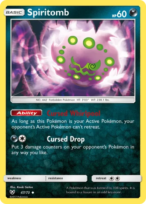 Carte Pokémon Spiritomb 047/073, extension Légendes Brillantes