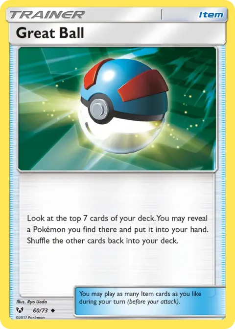Carte Pokémon Super Ball 060/073, extension Légendes Brillantes