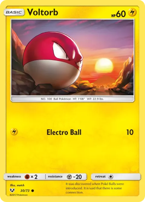 Carte Pokémon Voltorbe 030/073, extension Légendes Brillantes