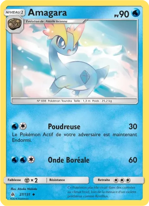 Carte Pokémon Amagara 027/131, extension Lumière Interdite