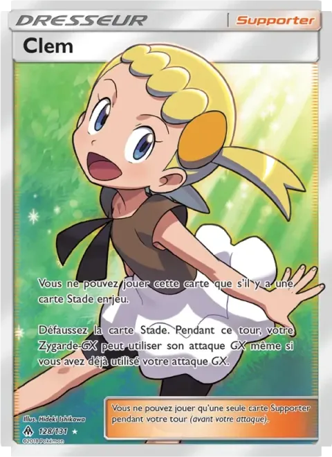 Carte Pokémon Clem 128/131, extension Lumière Interdite
