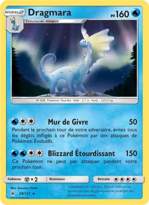 Carte Pokémon Dragmara 028/131, extension Lumière Interdite