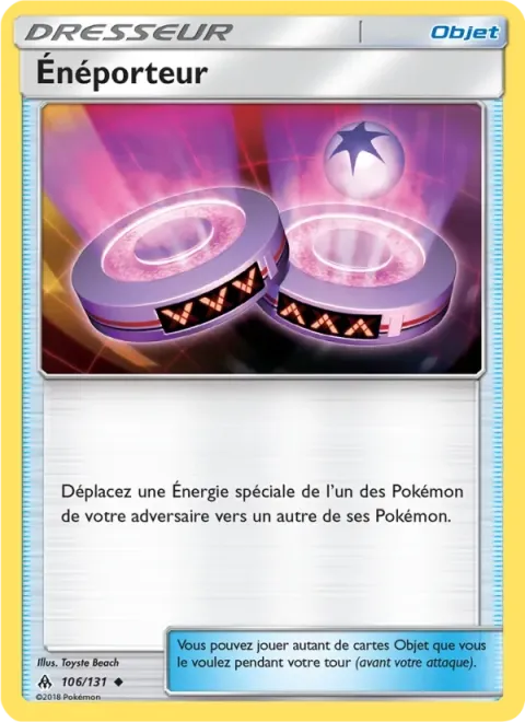 Carte Pokémon Énéporteur 106/131, extension Lumière Interdite