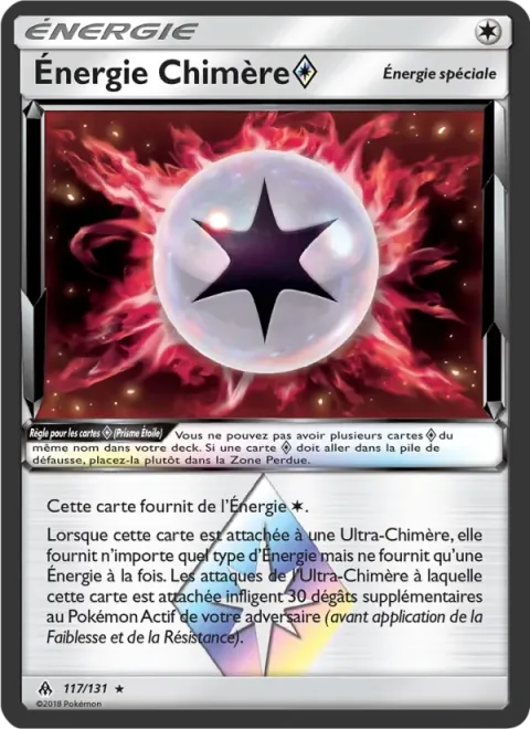 Carte Pokémon Énergie Chimère ◇ 117/131, extension Lumière Interdite