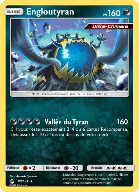 Carte Pokémon Engloutyran 080/131, extension Lumière Interdite