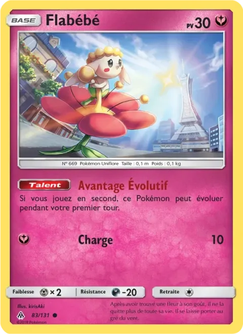 Carte Pokémon Flabébé 083/131, extension Lumière Interdite