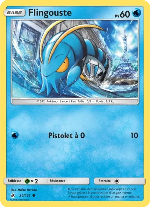 Carte Pokémon Flingouste 025/131, extension Lumière Interdite