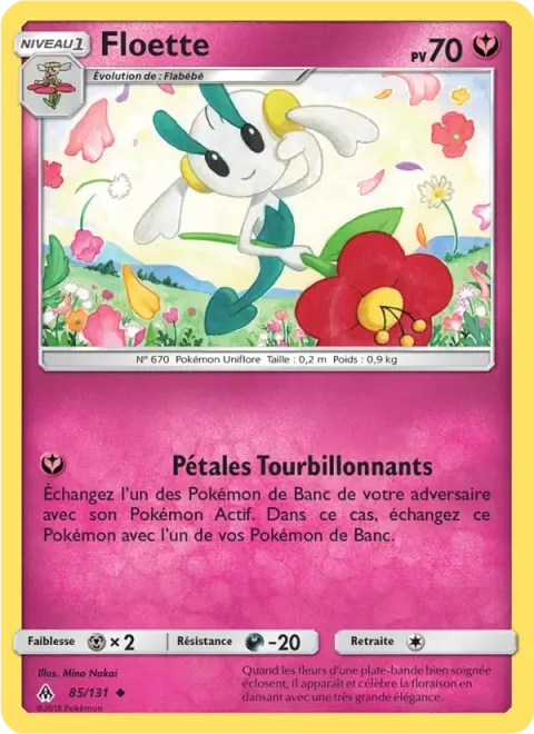 Carte Pokémon Floette 085/131, extension Lumière Interdite