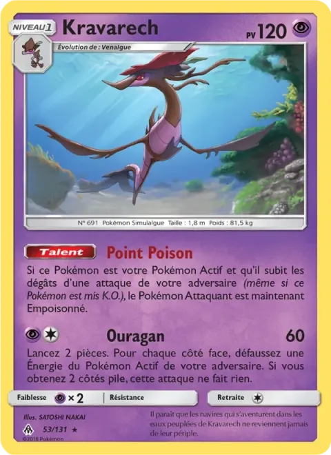 Carte Pokémon Kravarech 053/131, extension Lumière Interdite