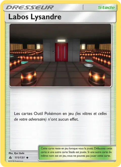 Carte Pokémon Labos Lysandre 111/131, extension Lumière Interdite