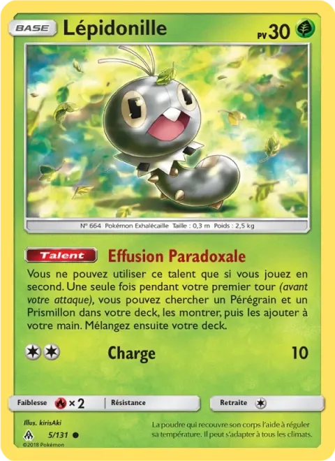 Carte Pokémon Lépidonille 005/131, extension Lumière Interdite