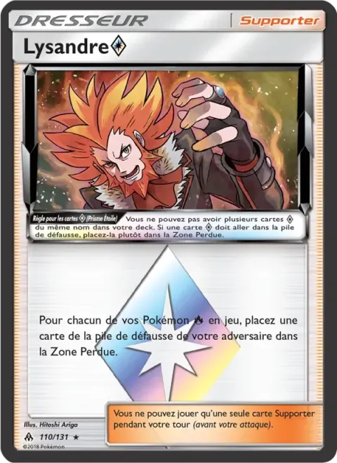 Carte Pokémon Lysandre ◇ 110/131, extension Lumière Interdite