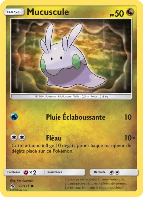 Carte Pokémon Mucuscule 092/131, extension Lumière Interdite