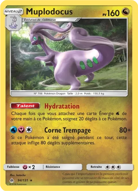 Carte Pokémon Muplodocus 094/131, extension Lumière Interdite