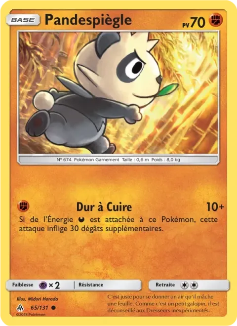 Carte Pokémon Pandespiègle 065/131, extension Lumière Interdite