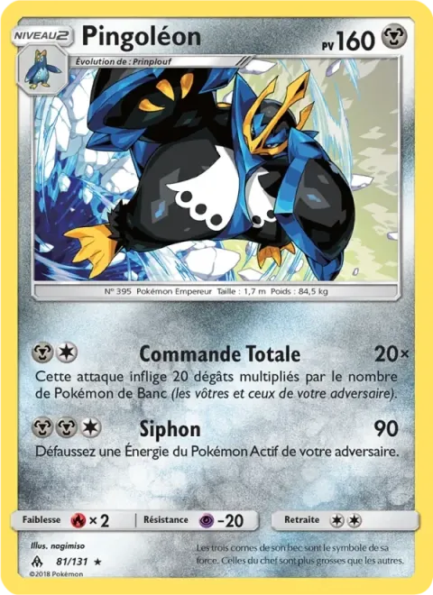 Carte Pokémon Pingoléon 081/131, extension Lumière Interdite