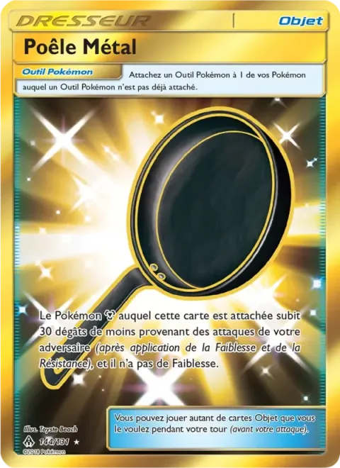 Carte Pokémon Poêle Métal 144/131, extension Lumière Interdite