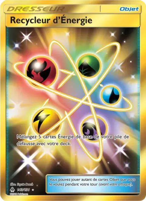 Carte Pokémon Recycleur d’Énergie 143/131, extension Lumière Interdite