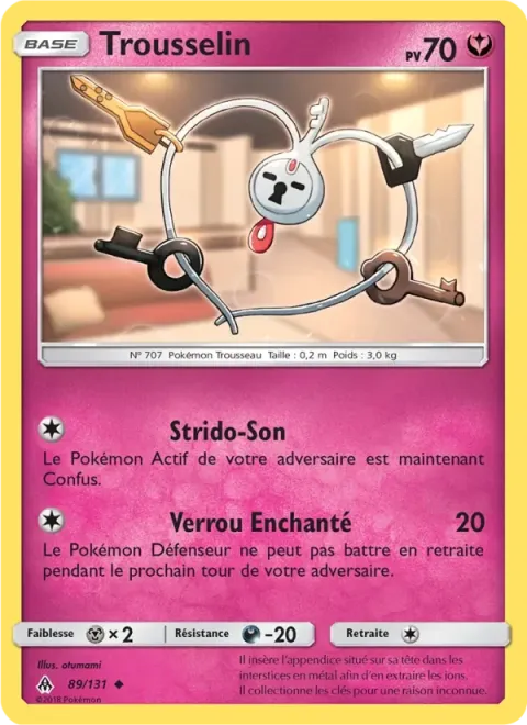 Carte Pokémon Trousselin 089/131, extension Lumière Interdite