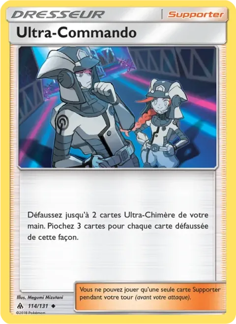 Carte Pokémon Ultra-Commando 114/131, extension Lumière Interdite