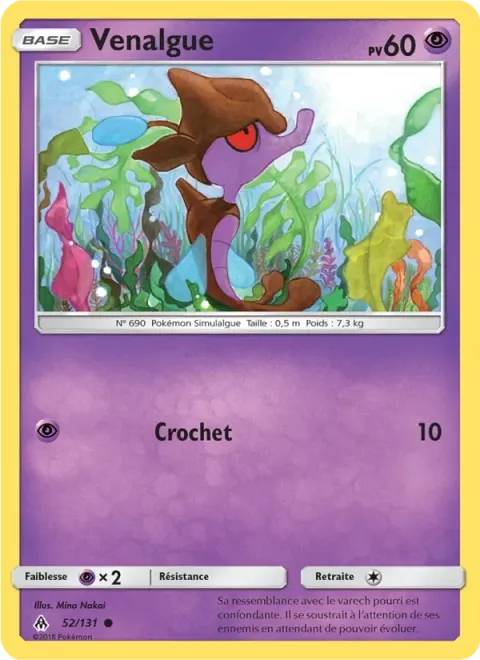Carte Pokémon Venalgue 052/131, extension Lumière Interdite