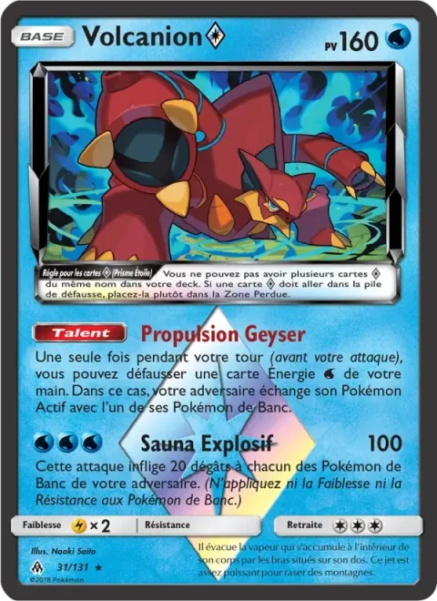 Carte Pokémon Volcanion ◇ 031/131, extension Lumière Interdite