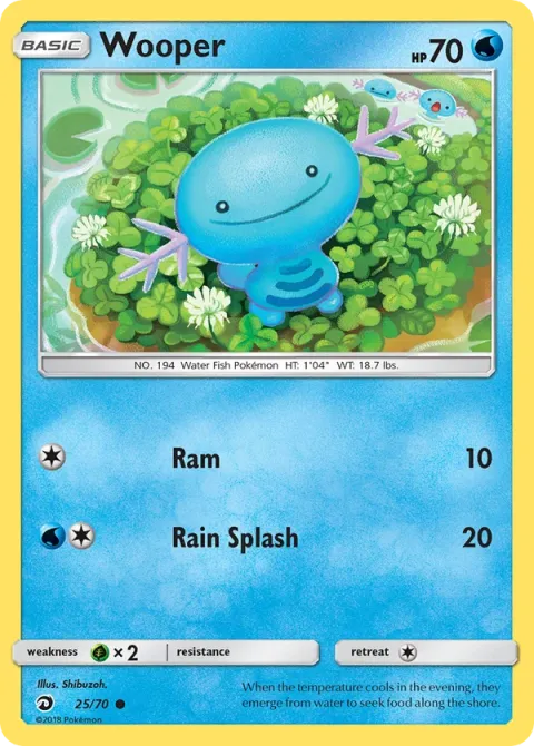 Carte Pokémon Axoloto 025/070, extension Majesté Des Dragons