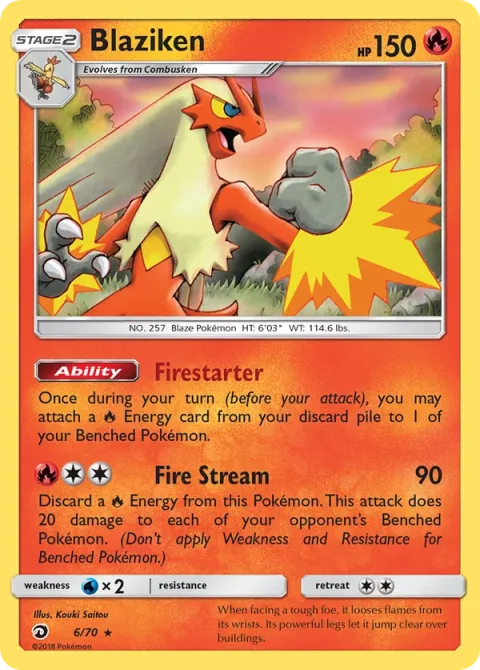 Carte Pokémon Braségali 006/070, extension Majesté Des Dragons