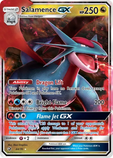 Carte Pokémon Drattak GX 044/070, extension Majesté Des Dragons
