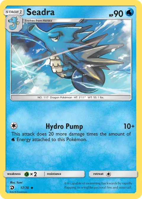 Carte Pokémon Hypocéan 017/070, extension Majesté Des Dragons