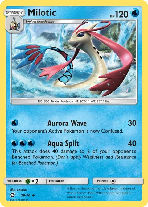 Carte Pokémon Milobellus 029/070, extension Majesté Des Dragons