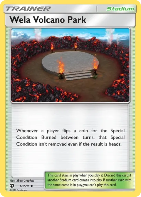 Carte Pokémon Parc Volcanique 063/070, extension Majesté Des Dragons