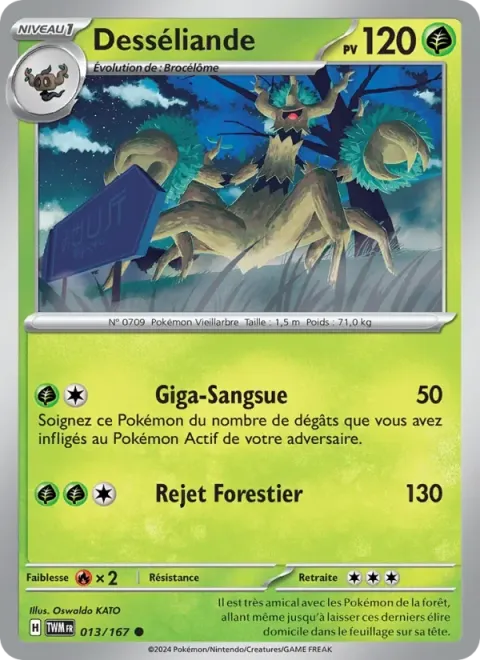 Carte Pokémon Desséliande 013/167, extension Mascarade Crépusculaire