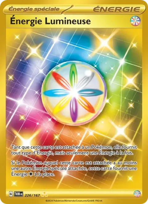 Carte Pokémon Énergie Lumineuse 226/167, extension Mascarade Crépusculaire