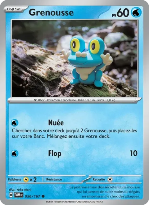 Carte Pokémon Grenousse 056/167, extension Mascarade Crépusculaire