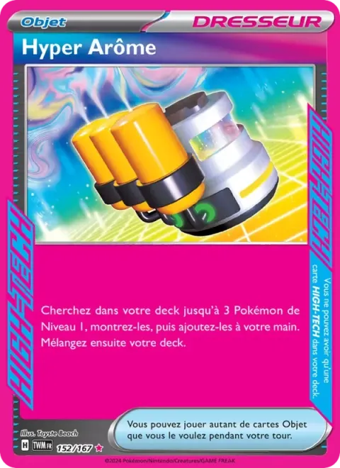 Carte Pokémon Hyper Arôme 152/167, extension Mascarade Crépusculaire