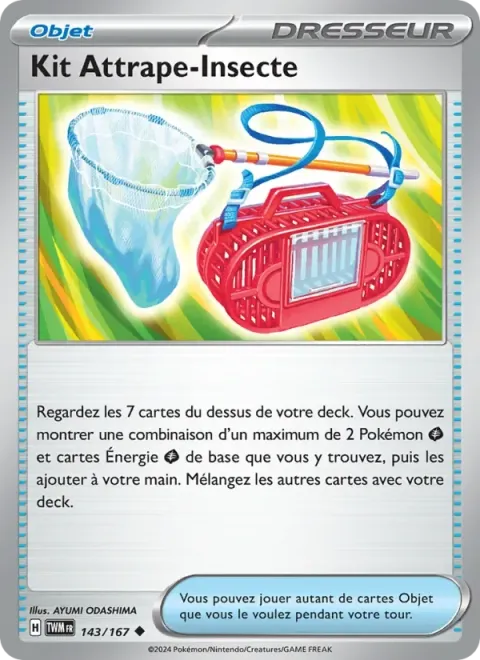 Carte Pokémon Kit Attrape-Insecte 143/167, extension Mascarade Crépusculaire
