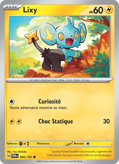 Carte Pokémon Lixy 066/167, extension Mascarade Crépusculaire